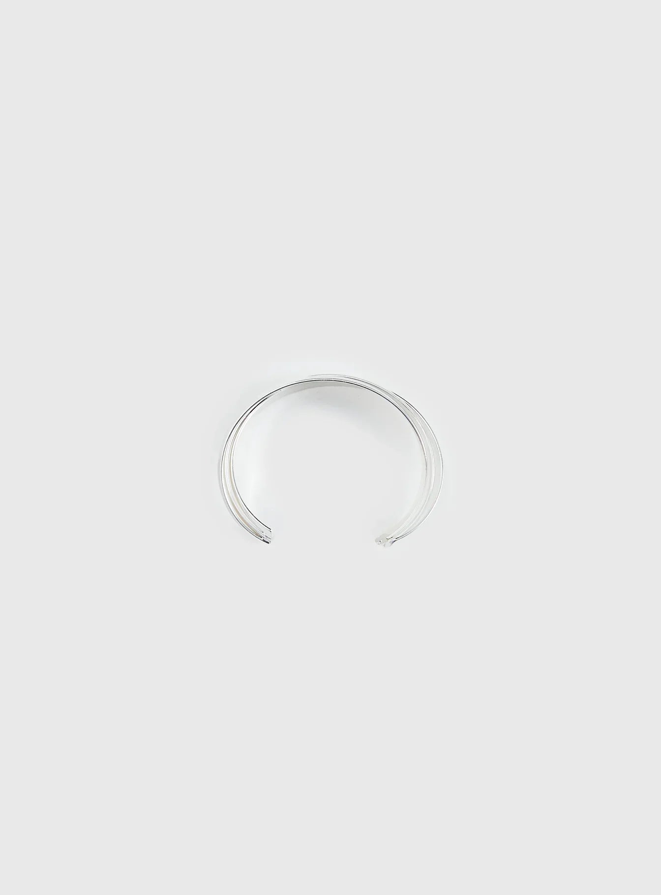 Affluent Layered Cuff Silver