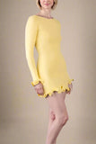 Regina Long Sleeve Mini Dress Sun Yellow Sale