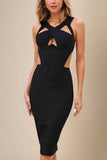 Sasha Bandage Midi Dress Classic Black Sale