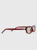 Mixtape Rectangle Sunglasses Red