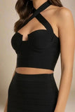 Willow Bandage Crop Top Classic Black