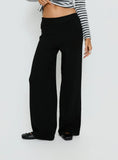 Bekki Wide Leg Knit Pant Black
