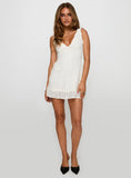 Feeling Alive Tie Back Mini Dress White