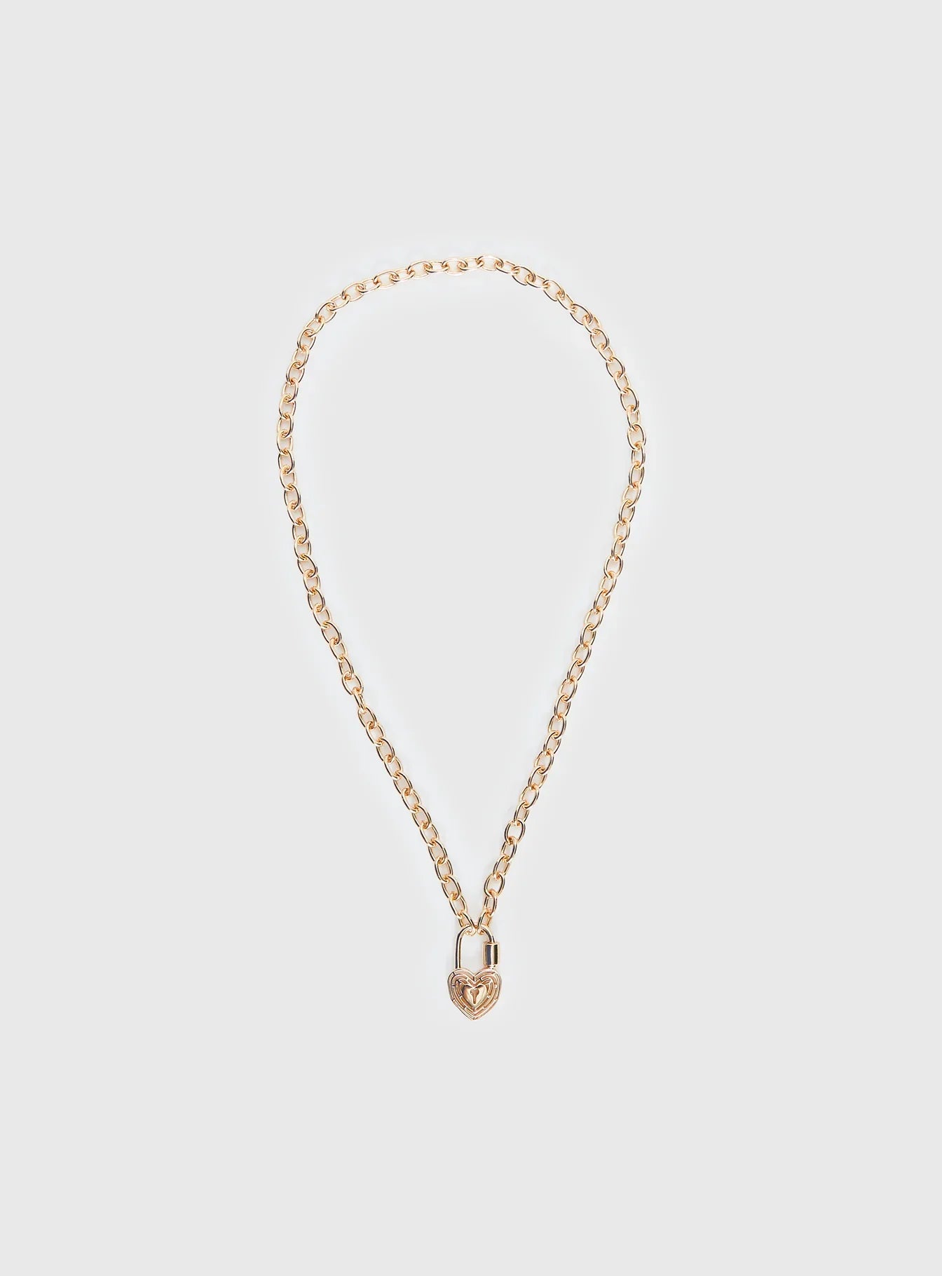 Sayge Lock Necklace Gold