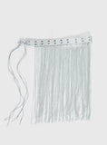 Artemas Studded Tassel Belt Silver