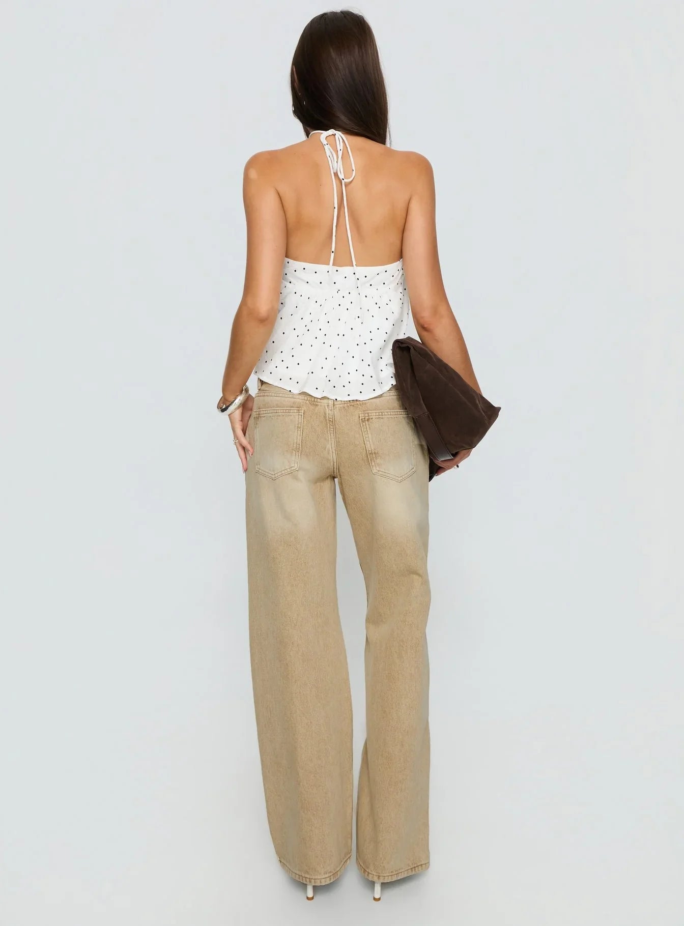 Serenitia Mid Rise Relaxed Jeans Sandy Brown Wash