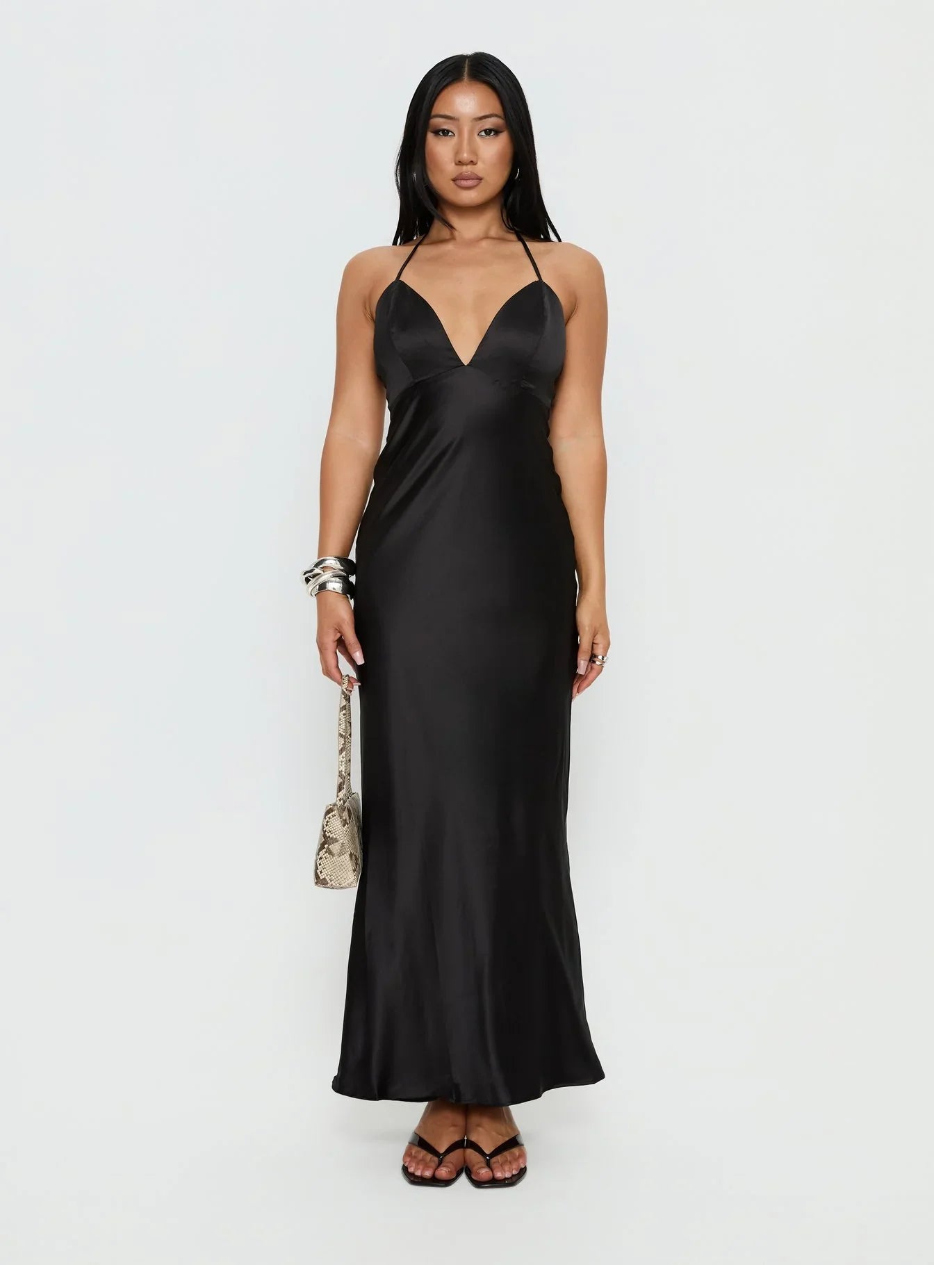 Nayani Halter Maxi Dress Black