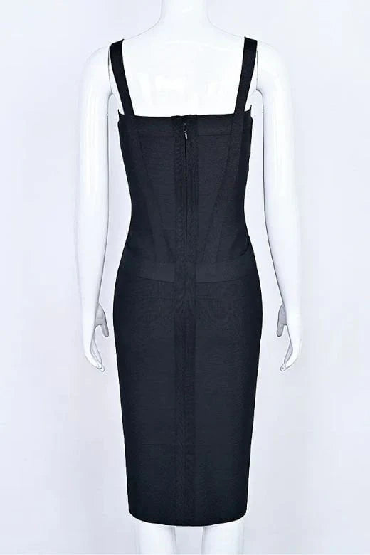 Heidi Bandage Midi Dress Classic Black