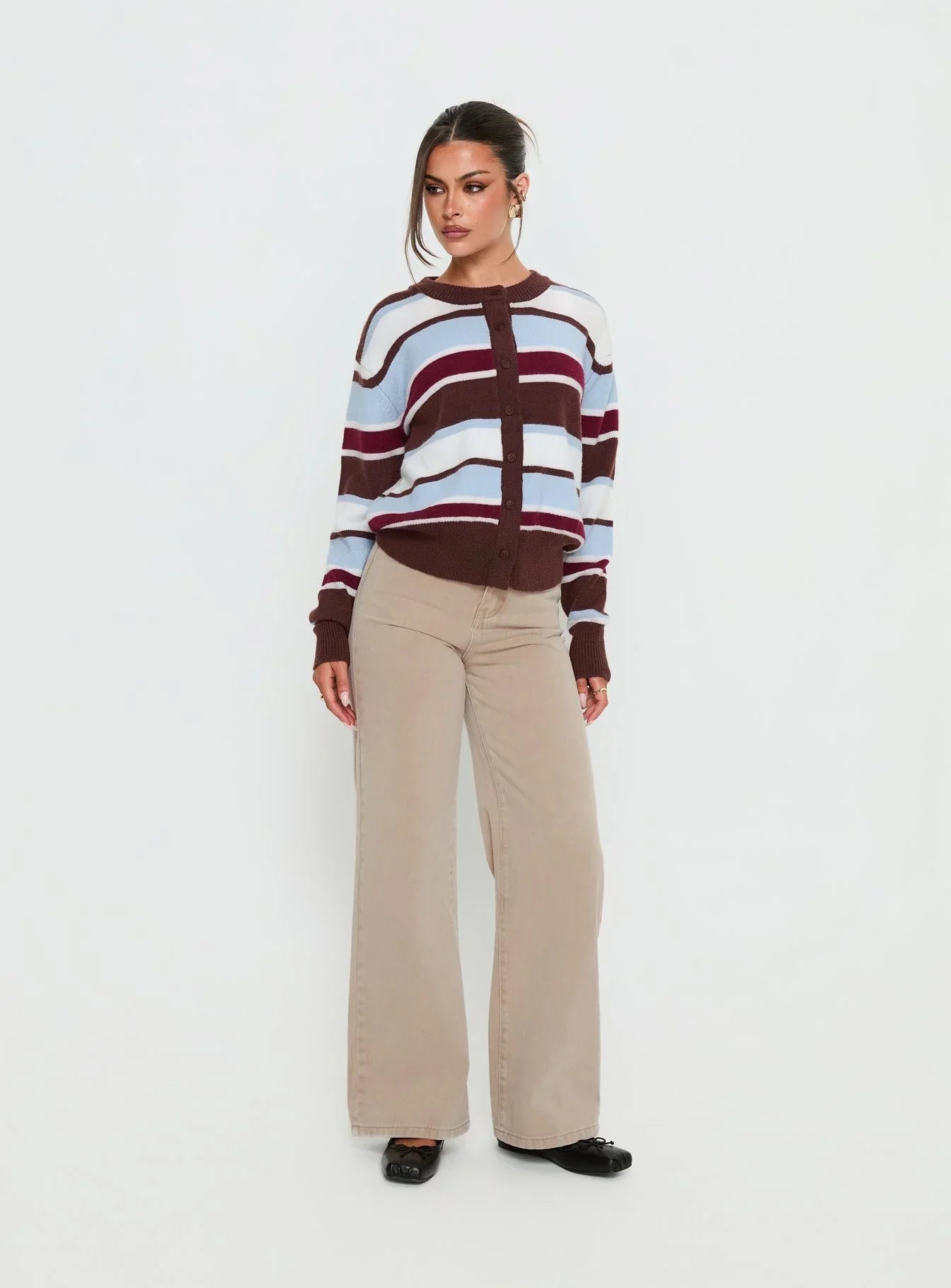 Nicolo High Rise Straight Leg Jeans Concrete
