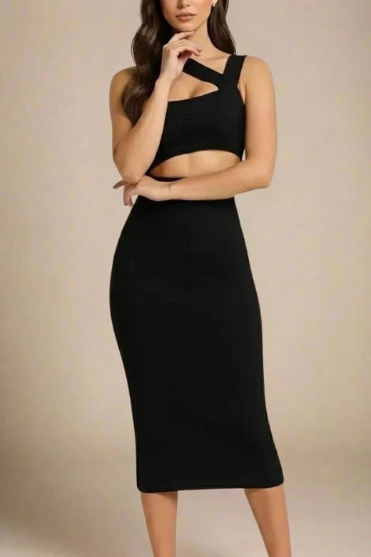 Molly Bandage Midi Dress Classic Black