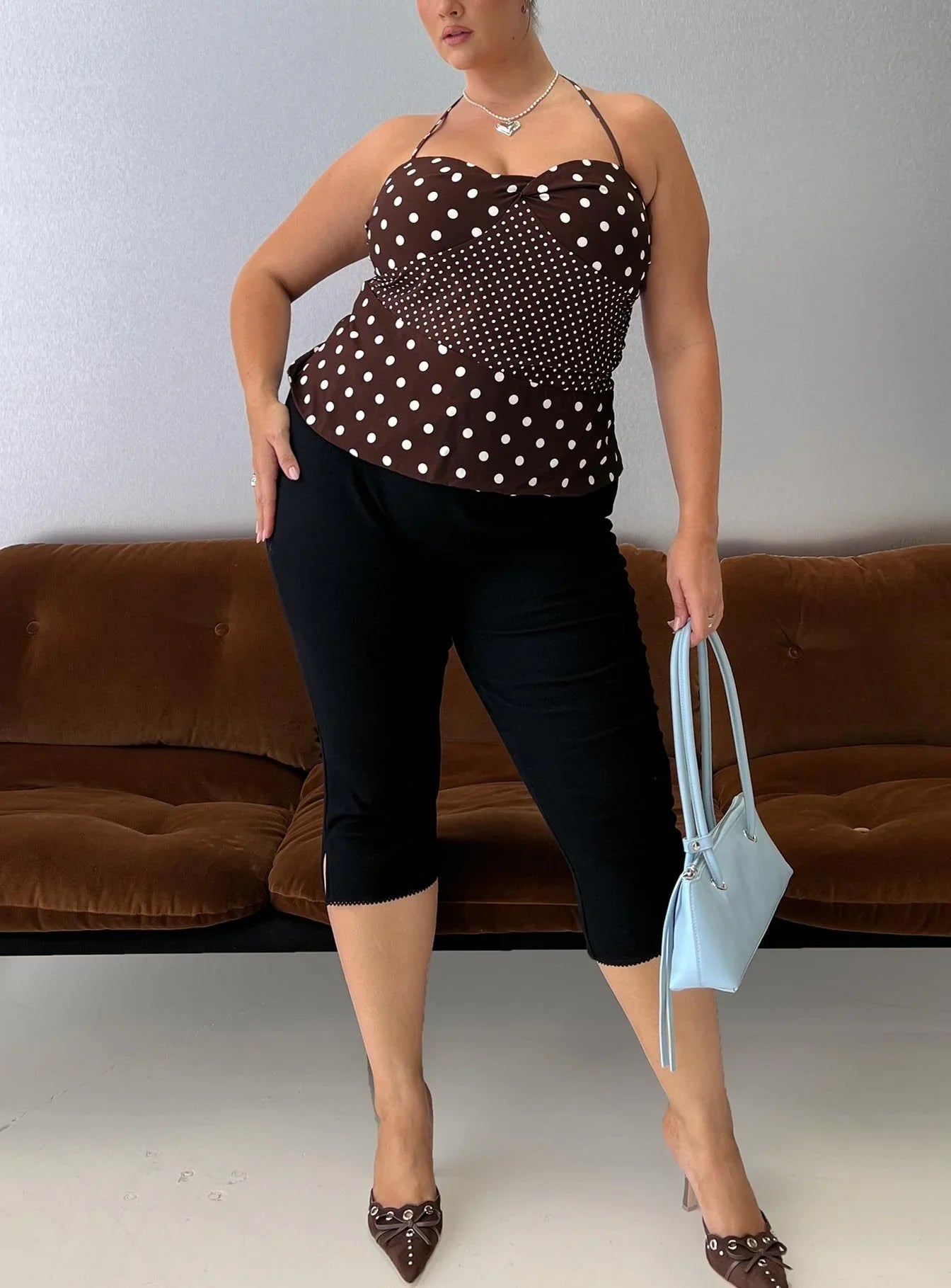 Baseline Rib Capri Pants Black Curve