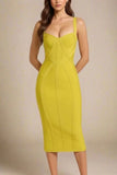 Estelle Bandage Midi Dress Avocado Green