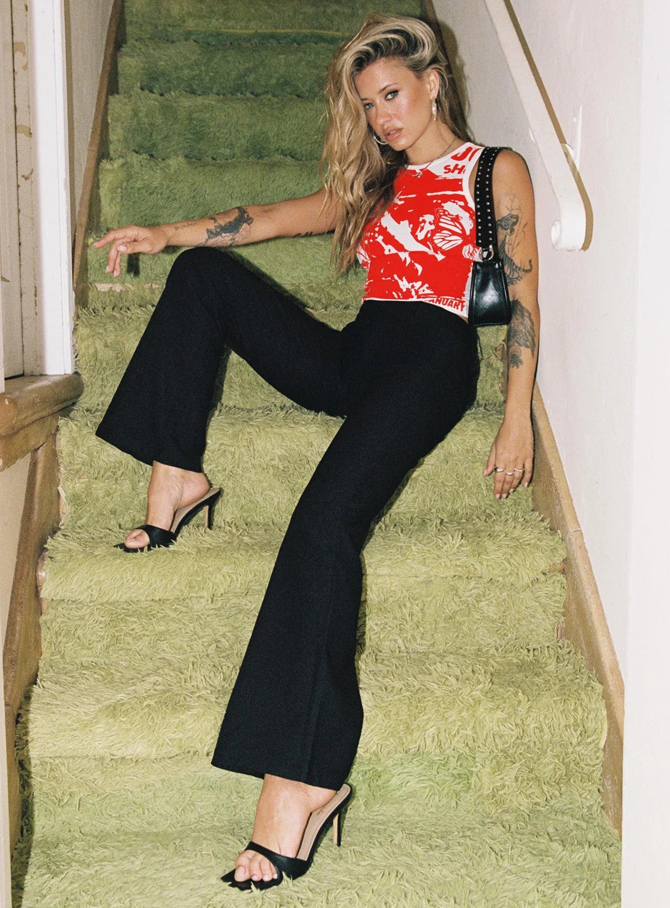 Kinkirk Flared Pants Black Petite