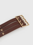 Dusk Dipped Layered Belt Brown Gold