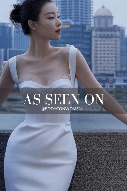 Payton Bandage Dress White Pearl