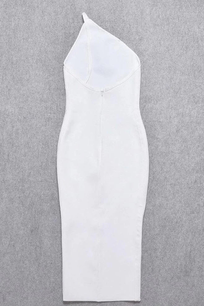 Joi Bodycon Midi Dress White Pearl