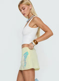 Crystal Visions Sequin Mini Skirt Yellow