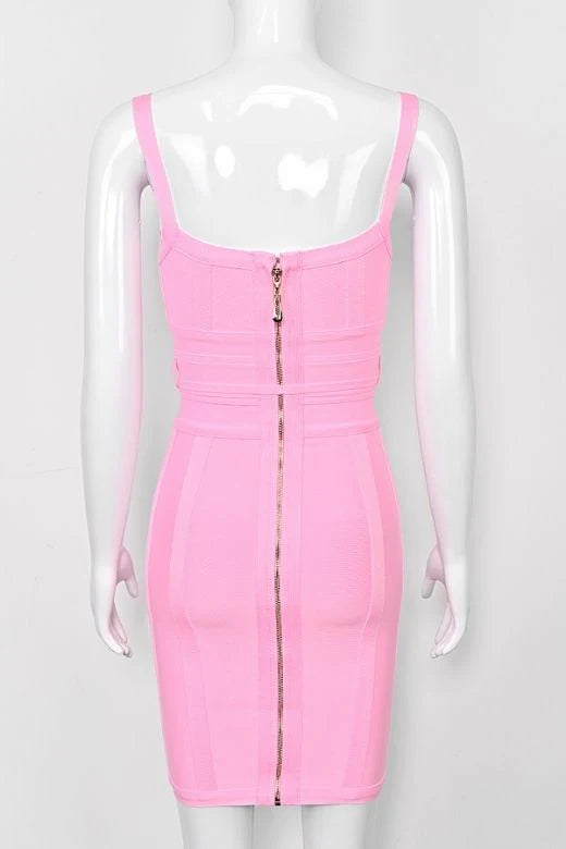 Bek Bandage Dress Blush Pink