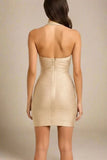 Athena Bandage Mini Dress Gold