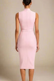 Grace Bandage Midi Dress Dusty Pink