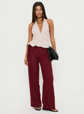 Perpetua Halter Neck Top Red / White Stripe