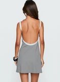Toree Scoop Back Mini Dress Grey / White