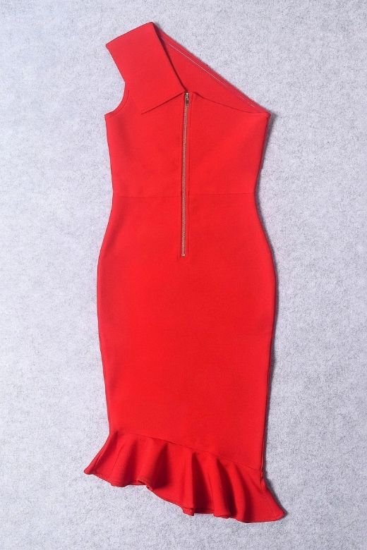 Avery Bandage Dress Lipstick Red