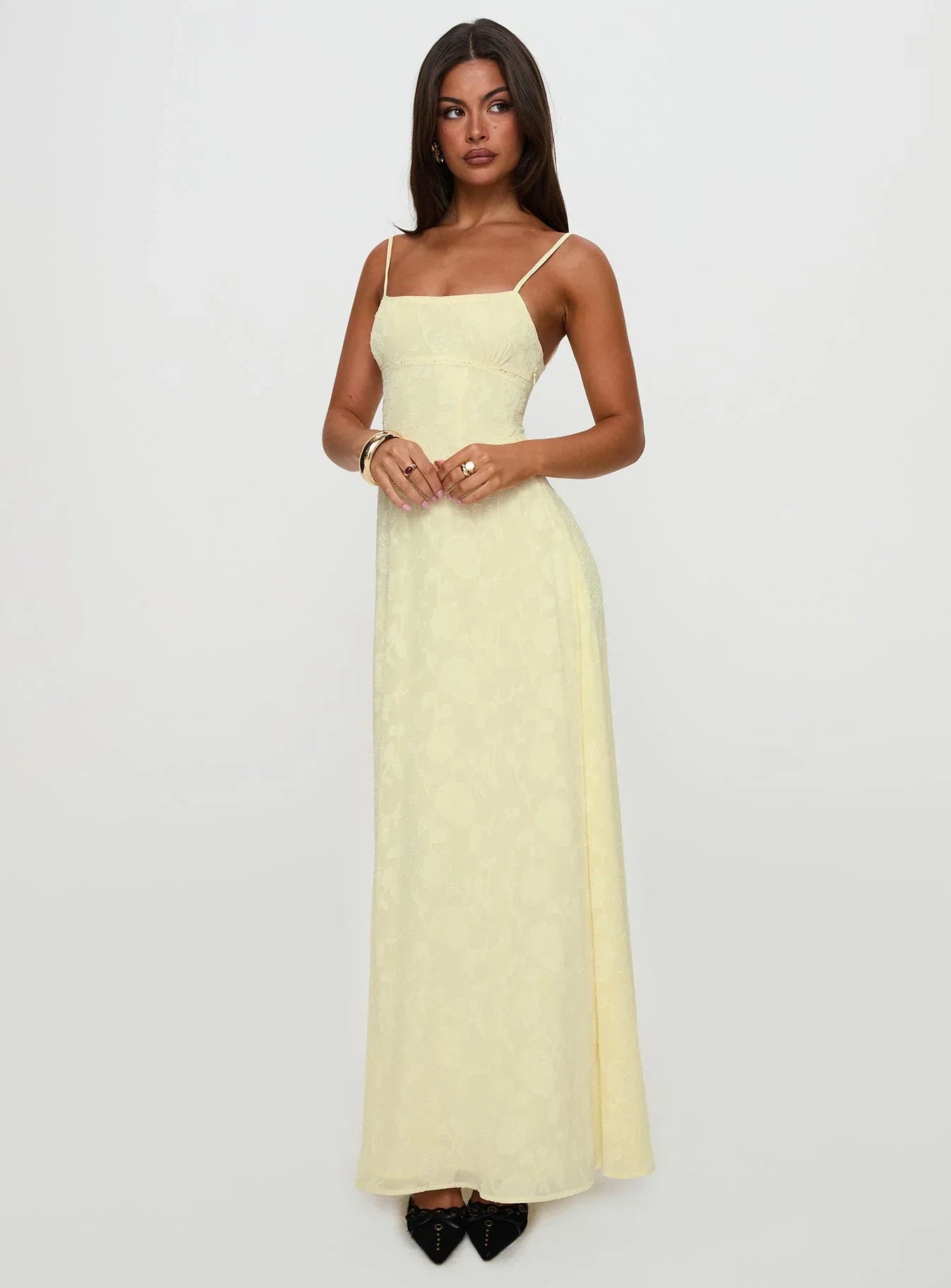 South Of France Maxi Dress Yellow Petite