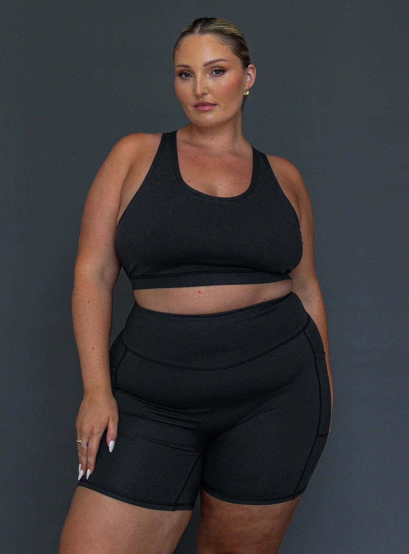 Conquer Activewear Shorts Black Curve