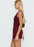Etiquette Romper Burgundy