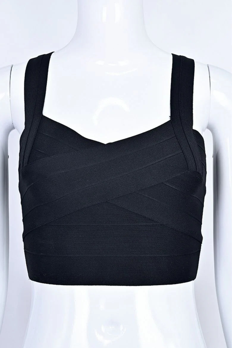 Jay Bandage Crop Top Classic Black