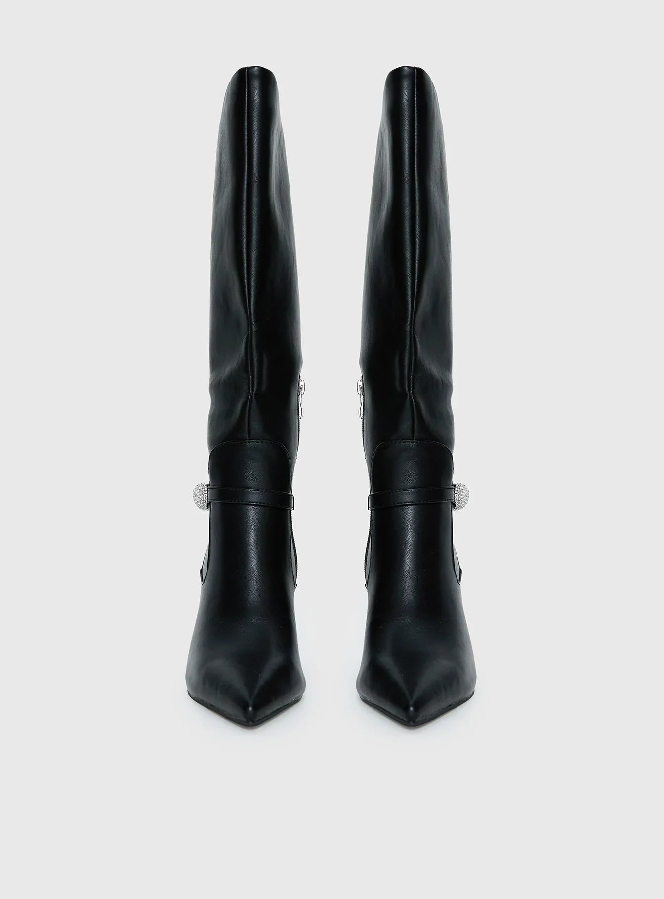 Billini Domineca Knee High Heeled Boots Black