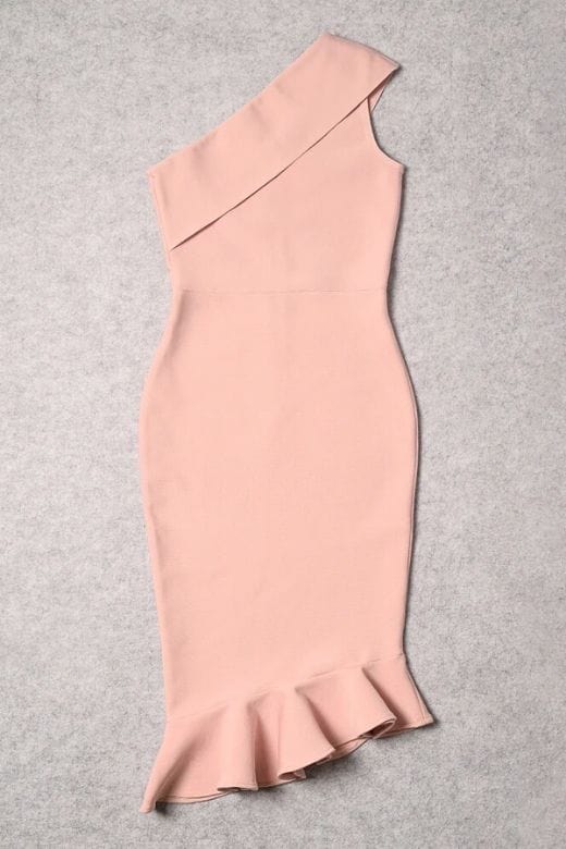 Avery Bandage Dress Dusty Pink