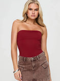 Niner Strapless Bodysuit Burgundy Petite