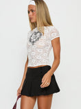 Raynah Micro Pleated Mini Skort Black