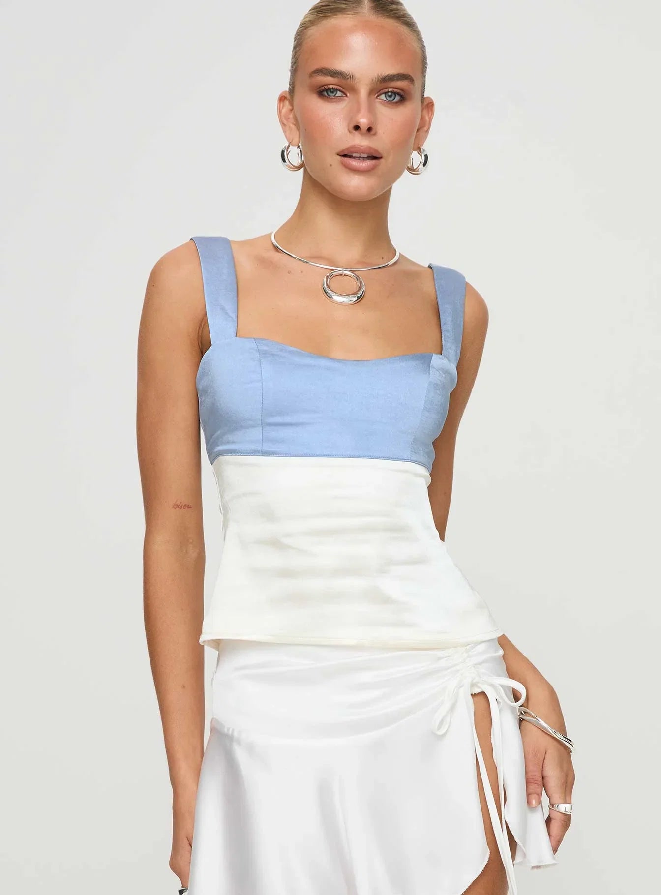 Chantell Top Blue White