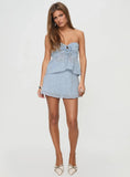 Rosenberg Strapless Top Blue