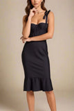 Nora Bandage Midi Dress Classic Black