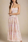 Tasmin Midi Dress Pink Print
