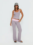 Kobee Jersey Halter Top Slate Dusty Pink