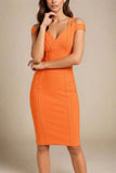 Sia Bandage Dress Apricot Orange
