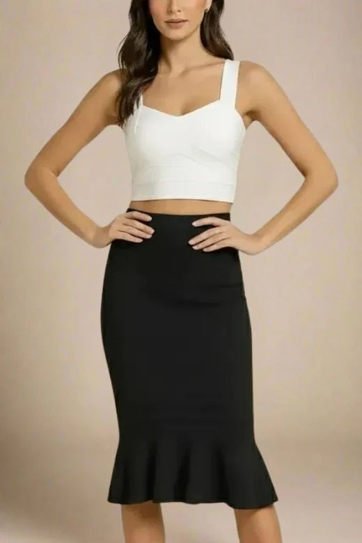 Jay Bandage Crop Top White Pearl