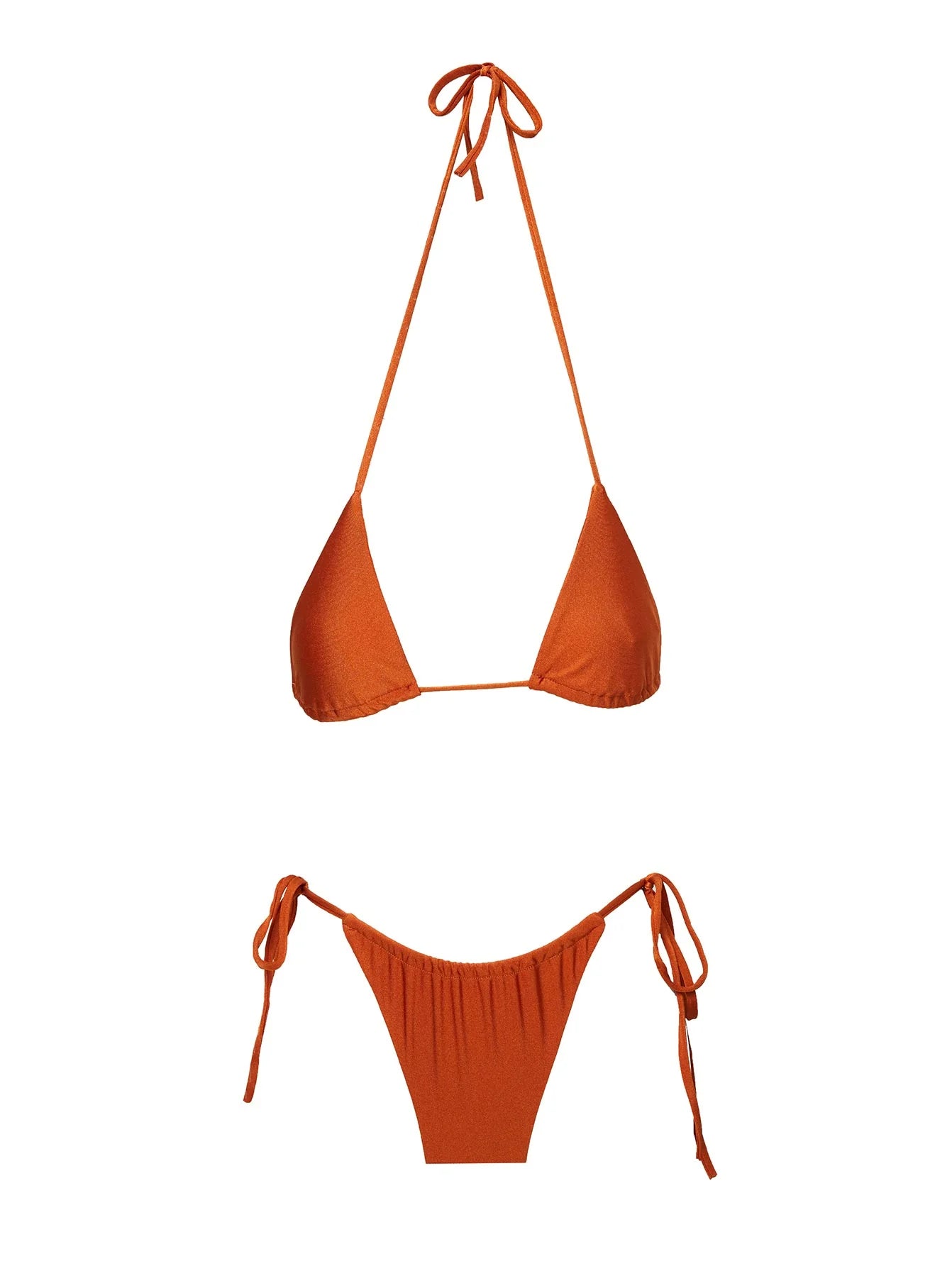 Teyana Tie Side Bikini Bottoms Rust