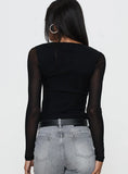 Tenzin Ruched Top Black