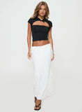 Ring Her Up Lace Wrap Maxi Skirt White