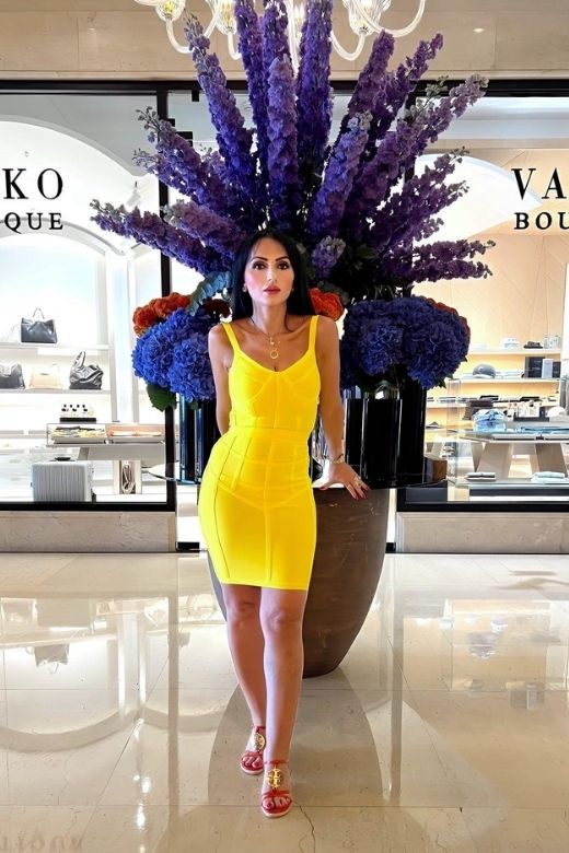 Pip Bandage Mini Dress Sun Yellow