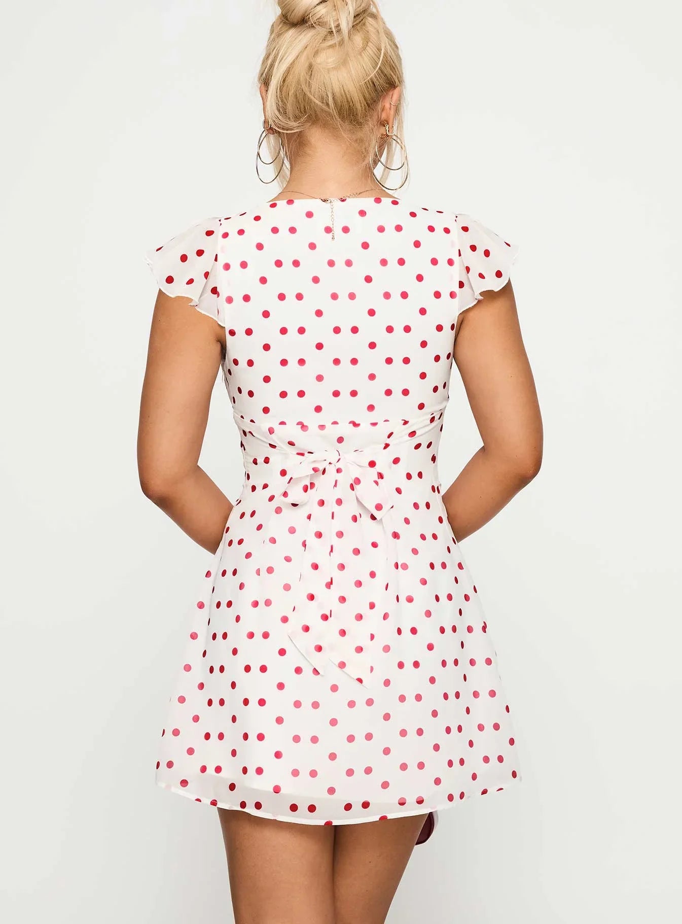 I Guess So Mini Dress White / Burgundy Tall