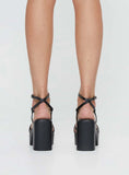 Therapy Daze Platform Heels Black