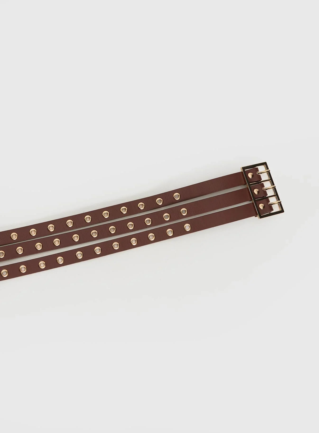 Dusk Dipped Layered Belt Brown Gold