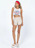 Beach House Shorts Beige Gingham